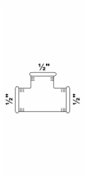 Kirchhoff T-kus 18,7 mm (1/2" vnitřní závit) pozinkovaný