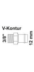Kirchhoff přechodová nipl RG 1 objímka prázdná 12 mm x 16,7 mm (vnější závit 3/8")
