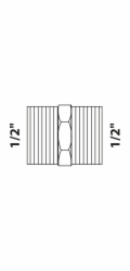 Dvojitá nipl Kirchhoff 21 mm (1/2" AG) bronzová