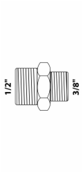 Kirchhoff redukční dvojitá nipl 21 mm (1/2" AG) x 16,7 mm (3/8" AG) chrom