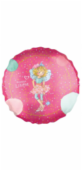 Fóliový balónek Party Factory LilliFee kulatý O 42 cm růžový