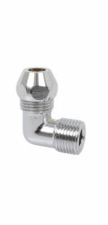 Kirchhoff kompresní fitinek - úhel 90°, chrom, 16,7 mm (vnější závit 3/8") x 10 mm