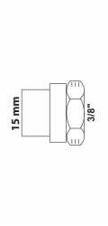 Kirchhoff přechodová objímka 15 mm x 15 mm (vnitřní závit 3/8") 1 objímka slepá