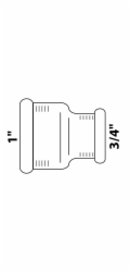 Kirchhoff redukční dvojitá objímka 30,3 mm (1" vnitřní závit) x 24,2 mm (3/4" vnitřní závit) Bez náboje