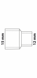 Kirchhoff redukční dvojitá objímka 15 mm x 12 mm 2 objímky hladké