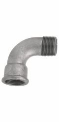Kirchhoff ohyb 90° 18,7 mm (1/2" vnitřní) x 21 mm (1/2" žaluzie) pozinkovaný