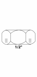 Koncová krytka Kirchhoff 18,7 mm (1/2" vnitřní závit) chromovaná