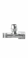 Kirchhoff rohový ventil s rozetou 16,7 mm (vnější závit 3/8") x 10 mm, chrom