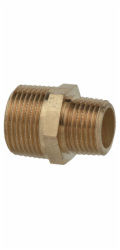 Kirchhoff redukční dvojitá vsuvka 21 mm (1/2" vnější závit) x 16,7 mm (3/8" vnější závit) červená mosaz