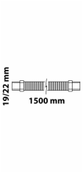 Spirálová odtoková hadice Kirchhoff se zavěšením 1,5 m pro 26,4 mm (3/4")