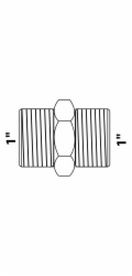 Kirchhoff dvojitá nipl 33,3 mm (1" AG) prázdná