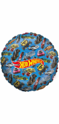 Fóliový balónek Hot Wheels kulatý O 42 cm barevný