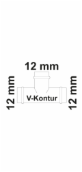 Kirchhoff měděný T-kus, 3 objímky, holý, 12 mm