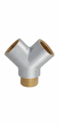 Kirchhoff Y-konektor 18,7 mm (1/2" vnitřní závit) x 21 mm (1/2" vnější závit) chrom