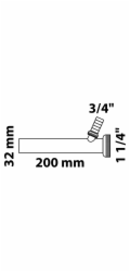 Kirchhoff ponorný sifon 41,9 mm (1 1/4") x 26,4 mm (3/4") H x 200 mm, chrom