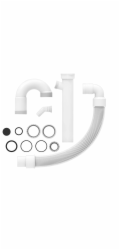 Kirchhoff flexibilní trubkový sifon k dřezu 44,9 mm (1 1/2" IG) x DN 40/50 mm bílý