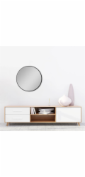Zrcadlo DSK Design Picasso O 60 cm černé