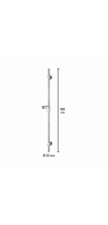 Sprchová tyč Baliv DST-100.40, 100 cm, chromovaná