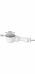 Odtoková armatura pro sprchovou vaničku O 44,8 mm (G 1 1/2) Bílá