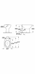 Grohe stojící WC, hluboké splachování, keramika, alpská bílá