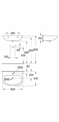Grohe umyvadlo Bau keramické 60 cm bílé