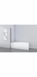 Skládací vanová zástěna Aurlane Silver Classic, 80 cm x 140 cm, chrom, jednodílná