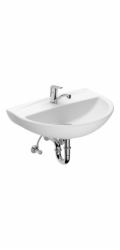 Umyvadlo Baliv 60 cm s baterií a sifonem, bílé