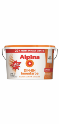 Alpina barva na stěny DIN-EN interiérová barva bílá matná 12 l