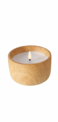 Boltze Home LED svíčka Yuna plochá O 12 cm x 8 cm přírodní