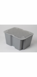 Eurobox-System Víko systému Eurobox pro vložky 1/8" s otočnou funkcí stohování, průhledné