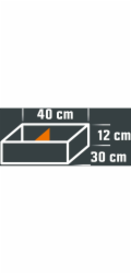 Eurobox-System Dělicí příčka systému Eurobox, bílá, 25,7 cm x 11 cm