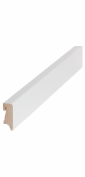 Döllken Profiles Masivní dřevěná soklová lišta, bílá, 40 mm x 16 mm, délka 2400 mm