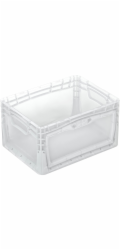 Eurobox-System Systémová krabice Eurobox s klopou, boční strana 40 x 30 x 22 cm, průhledná