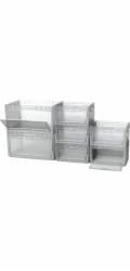 Eurobox-System Systémová krabice Eurobox s boční klopou 60 x 40 x 32 cm, průhledná
