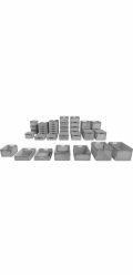 Eurobox-System Systémová krabice Eurobox, pevná stěna 40 cm x 30 cm x 12 cm, šedá