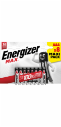 Energizer Alkalické baterie Max AAA Micro, 8 ks