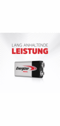 Energizer Alkalická baterie Max 9V E-Block, 1 kus