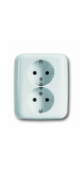 Busch-Jaeger Dvojitá zásuvka Reflex SI Alpine White