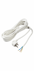 Sonstige Napájecí kabel se zástrčkou, 5 m, bílý