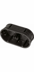 Sonstige Dvojitá kombinovaná přístrojová krabice 150 mm x 60 mm Černá IP20