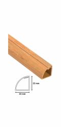 D-Line Kabelový kanál 22 mm x 22 mm s imitací dřeva a pravými dřevěnými vlákny 2 m