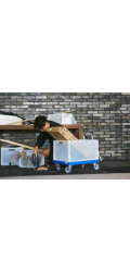 Eurobox-System Vozík Eurobox systém 60 x 40 cm modrý