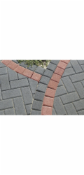 Kann Koncový kámen pro obdélníkové dlažební kostky, beton, červený, 10 cm x 10 cm x 6 cm