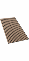 Denpanels Akustický obklad stěny z ořechového MDF přírodní akustická plsť černá 119,8 cm