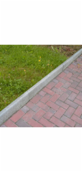 EHL Obrubníkový kámen , šedý, zaoblený, 100 cm x 25 cm x 5 cm
