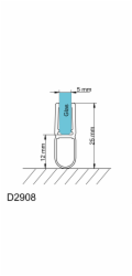 Schulte Těsnění pro sprchové kouty/vanové zástěny se sklem 4-5 mm, 100 cm