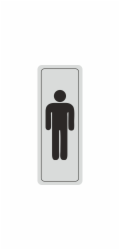 Sonstige Dveřní cedule "Man 2" 12 cm x 4,5 cm tvrdé PVC stříbrnošedé