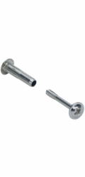Hettich Spojovací šroub M4 28 mm - 38 mm poniklovaný 10 ks.