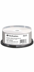 VERBATIM BD-R(25-pack)Blu-Ray/spindle/6x/25GB/Printable/No ID