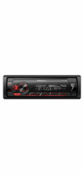 Pioneer MVH-S320BT autorádio s USB a Bluetooth červené